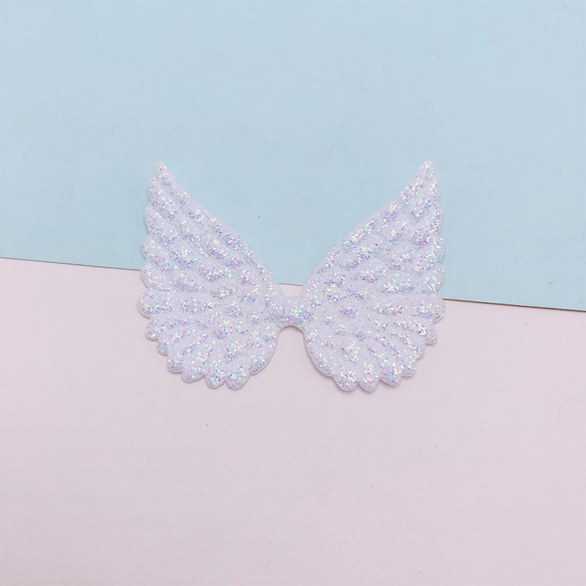 굿즈핸즈 천사날개 초음파 글리터 날개장식 날개초음파장식 리본공예재료 그라데이션, 10개, 화이트