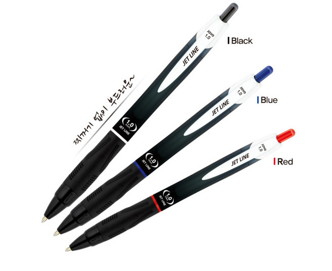 자바 제트라인 1.0 유성볼펜 (12개1타), 블랙