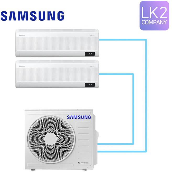 삼성 1등급 벽걸이 에어컨 2in1 6평+6평 올인원 멀티형 3in1 4in1 5in1 조합가능 설치비별도, 일반배관형, 삼성 1등급 6평+15평 2in1에어컨