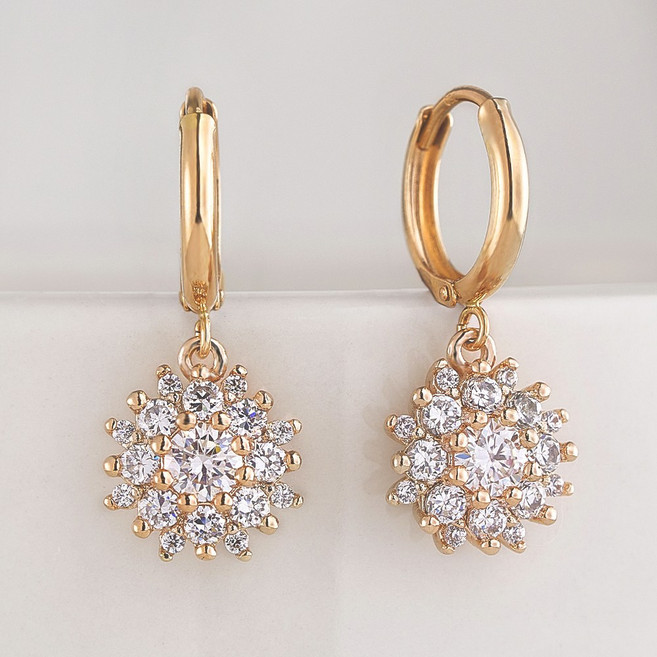 루이델라 14K 18K 귀걸이 여자 모이사나이트 2부 3캐럿 다이아 엑설런트컷팅 엘리시아 원터치 금 귀걸이 데일리 여자친구 선물