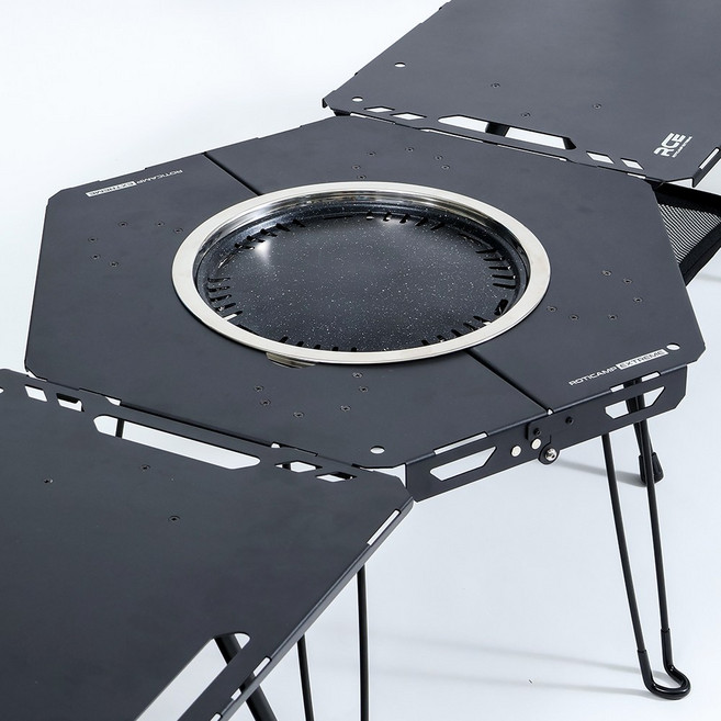 로티캠프 플랫모듈 경량 igt 접이식 화로 캠핑 테이블, 어반블랙