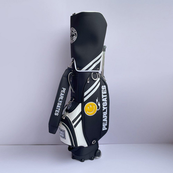 PG 高爾夫球包 拉桿拖輪球包 PG89笑臉球包, 黑色  請用宅配通