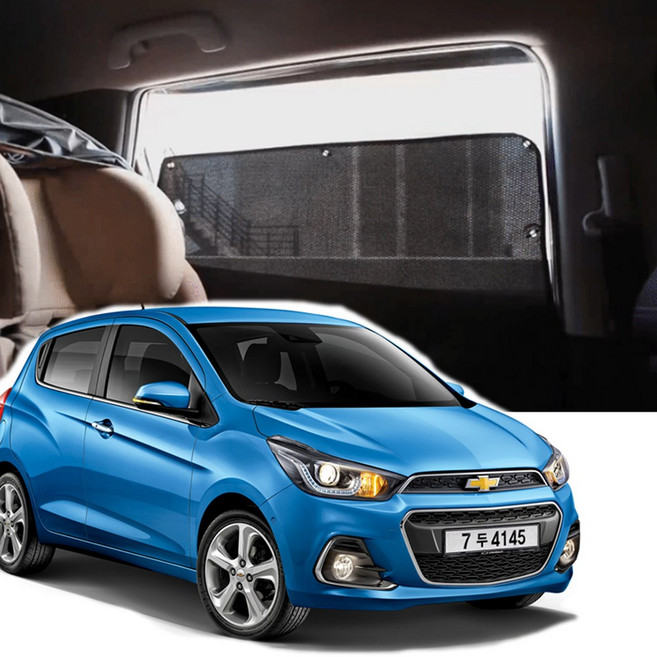 썬블럭 햇빛가리개 커튼 차박 더 넥스트 스파크 (15년7월~25년) 2열, 1세트, 2열 검정 더넥스트스파크 CW125