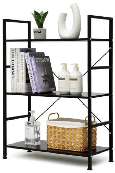 철제 선반 이지라이프 이지랙 다용도 책장 거실 서재 틈새 수납장 3단 4단 5단, 이지랙 3단 블랙, 1개