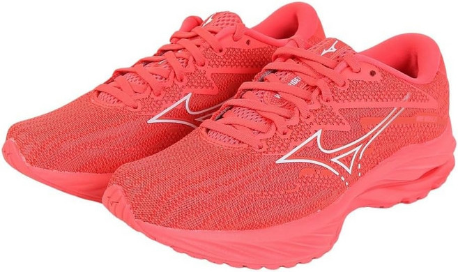 미즈노 웨이브 라이더 27 조깅 마라톤 트레이닝 러닝화 레드