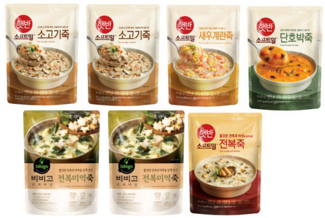 [새로워진 비비고죽] 부드럽게 채운 햇반 소프트밀 A set(죽 ), 3세트, 420g