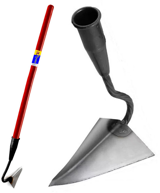 호미 괭이 밭고랑 잡초제거 서서호미(중)+대왕자루120cm 텃밭작업 장호미 곡괭이 쇠스랑, 1개