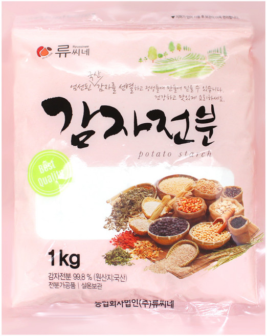 류씨네 감자전분 (국내산) [1kg], 류씨네 감자전분 (국내산) 1kg, 1개, 1kg