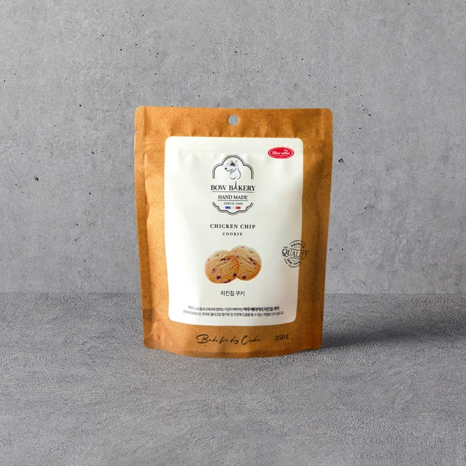바우베이커리 치킨칩 쿠키 닭고기 350g 2개, 350ml - 쿠팡