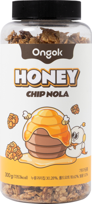 [온곡] 현미귀리칩과 오트밀로 만든 그래놀라 허니칩놀라, 300g, 1개