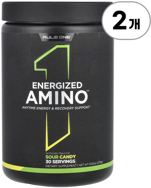 룰원 프로틴 에너자이즈드 아미노 사워 캔디 Rule One Proteins Energized Amino Sour Candy 270g, 2개 - 쿠팡