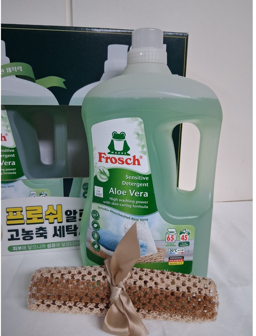 코스트코 프로쉬 알로에베라 고농축 세탁세제 /식물에서 찾은 강력한 세척력(+ 스카치-브라이트 옥수수 그물망사 수세미), 3L, 1개