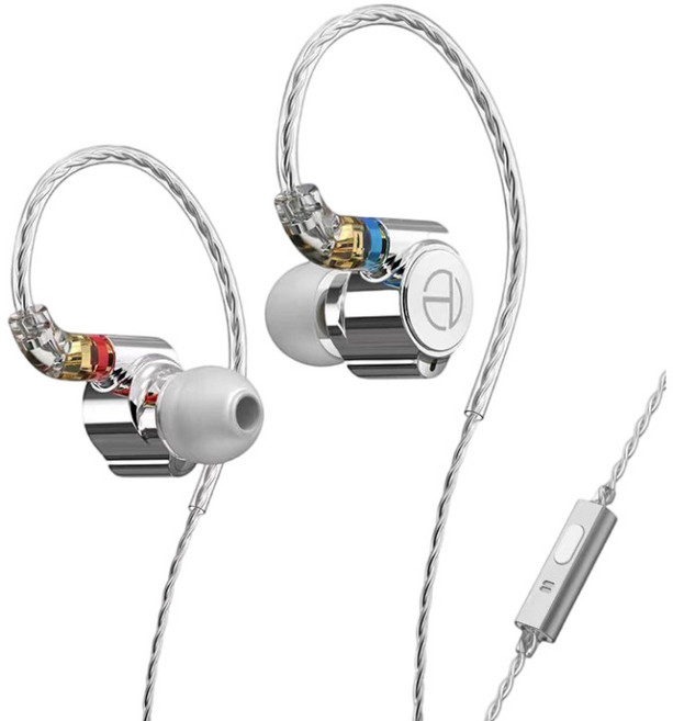 티알엔 TA1 라운드 아이언 귀걸이형 하이브리드 마이크 유선 이어폰 스탠다드 버전, 실버