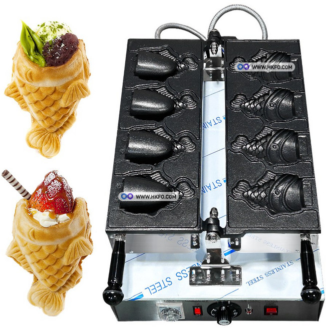 SUN머신 태양산업 정품 업소용 전기식 아이스크림 붕어빵기계 4P 아붕 입벌린붕어빵