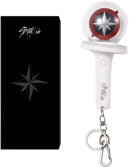 [원스트리] 스트레이키즈 미니응원봉 키링 해외ver., 화이트, 미니응원봉키링