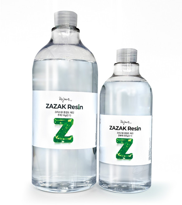 자작레진 중점도 1.5kg 황변방지제 첨가 기포가 적고 투명한 레진, 1세트