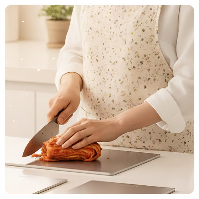 제이닷픽 깔끔위생 스테인레스 도마, 1개, 실버