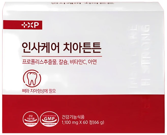 인사케어 치아튼튼 치아건강 프로폴리스 코랄칼슘 함유, 180개, 1회분 - 쿠팡