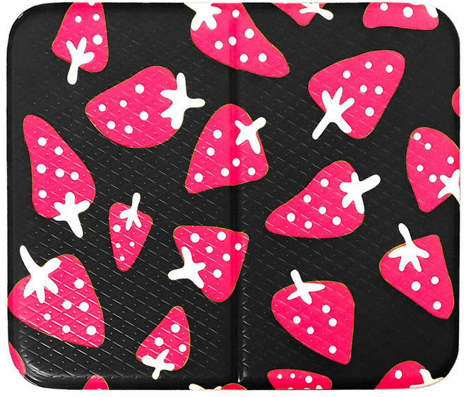 토탈하우스 블랙 딸기방석 사우나방석 1인용 접이식방석 목욕방석 휴대용방석 쿠션방석 다용도미니매트