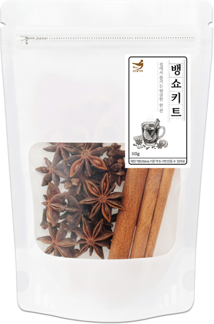 한우물 약재 뱅쇼 키트 시나몬스틱 정향 팔각, 1개, 110g