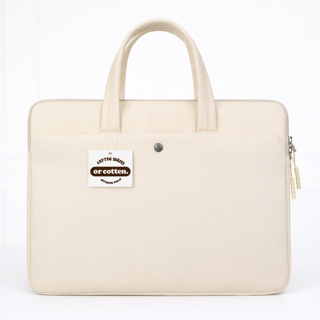 오어코튼 초경량 슬림 노트북 가방, 1개, 오트밀