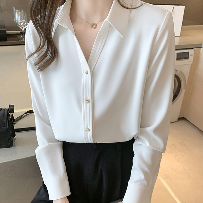 로렌미 모던 트임 카라넥 블라우스 S250818FW-6