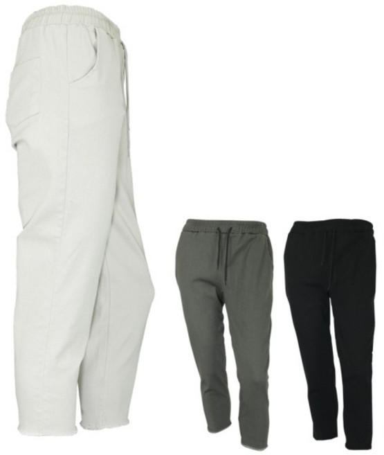 엣지애 뉴이스트 허리밴딩 테이퍼드 9부 팬츠 MCPNS8016