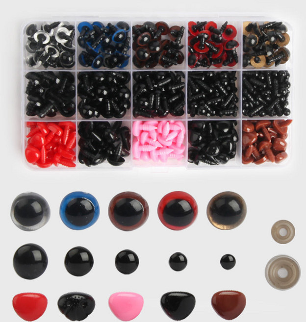 브랜드얀 인형 만들기 부자재 눈 코 세트, 1개, 인형 눈코세트