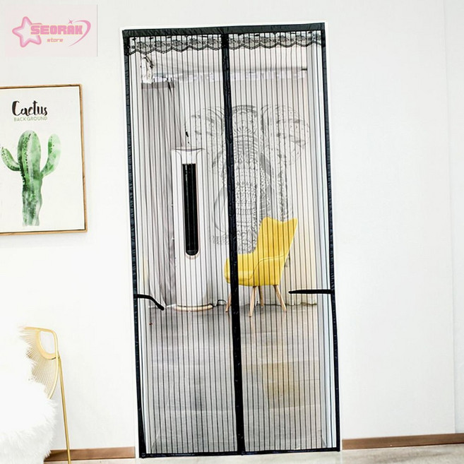 서락 문 모기장(90x200cm) (블랙) 현관문모기장