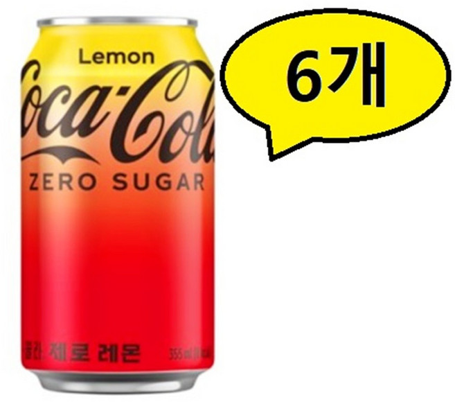 코카콜라 제로 캔, 350ml, 6개