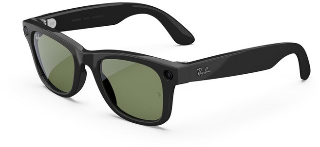 Ray-Ban Meta(2세대) 웨이페어러 남녀 공용 스마트 AI 안경, Large, 유광 블랙 그린