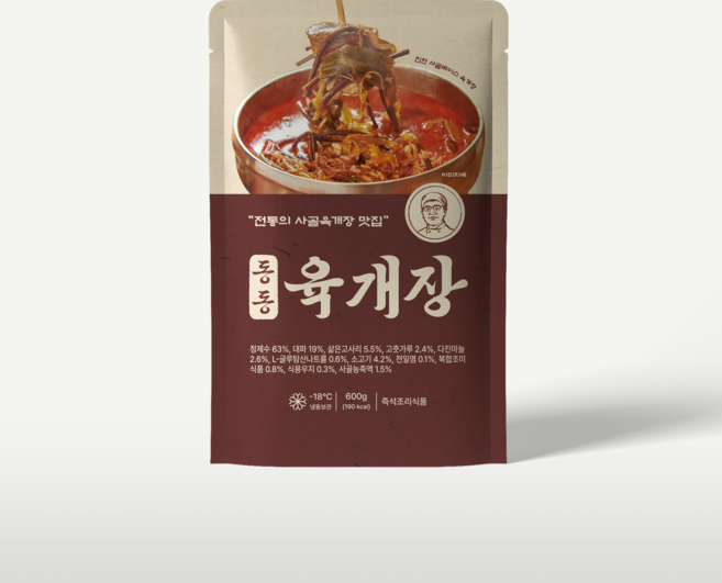 팔당 동동국수 매일 직접 끓인 사골 대파 고사리 육개장, 600g, 10개