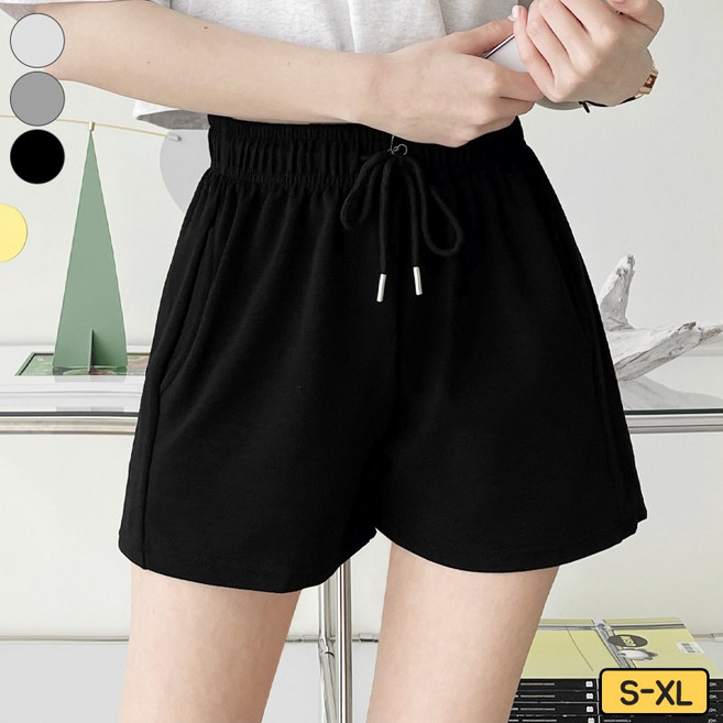 바비팩토리 여성용 밴드 3부 트레이닝 반바지 숏 팬츠 빅사이즈까지