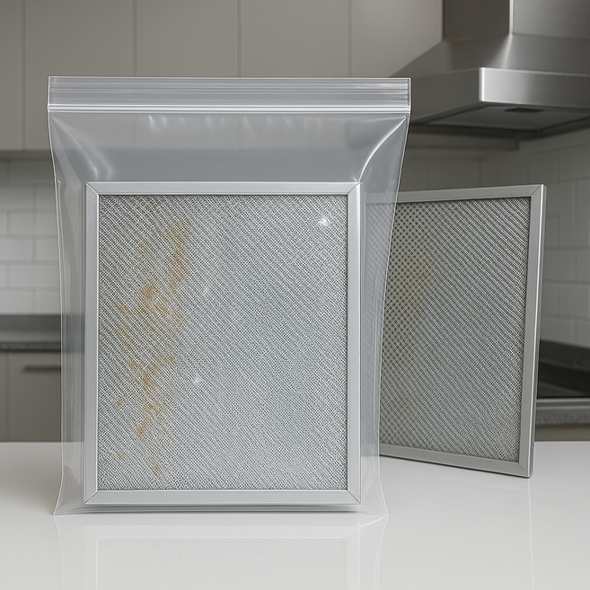 후클봉 주방 후드필터 청소 봉투 가스렌지 후드망 청소 5매, 1개