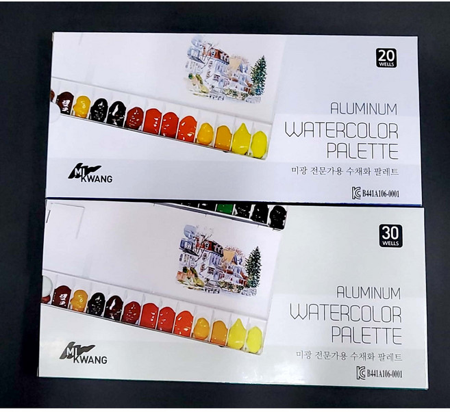 미광 알루미늄 수채화용 파레트, 20칸, 1개