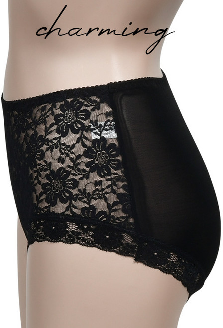 챠밍 여성스럽고 매력적인 플라워 앞면 레이스 인견소재 여성 팬티RUL+2362