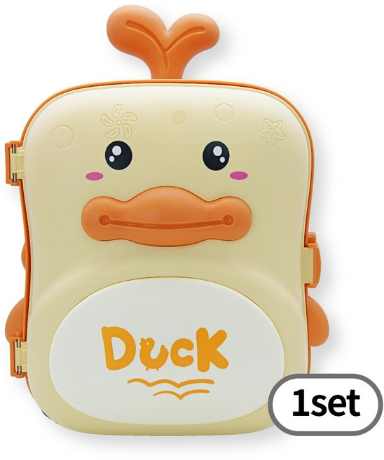 토이토 공룡 오리 캐리어 모래놀이 여행가방 샌드토이 장난감 세트, 01_오리, 1개