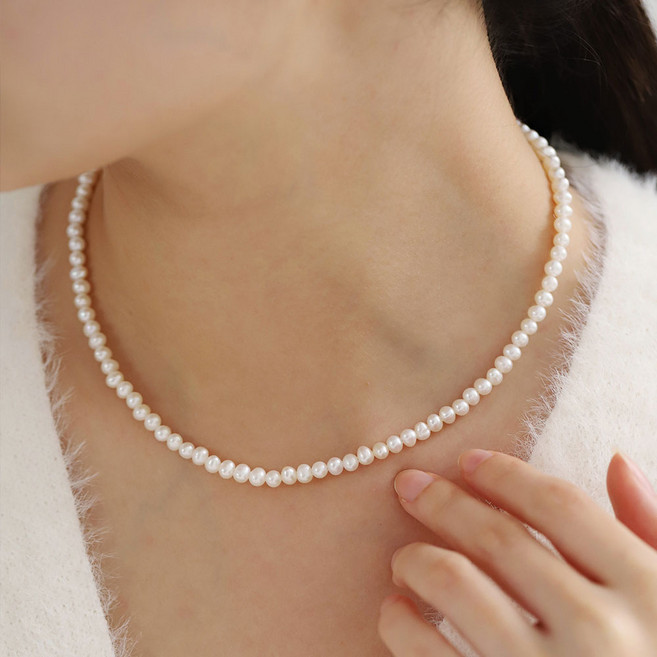 쥬릭스 4mm 5mm 6mm 담수 진주목걸이