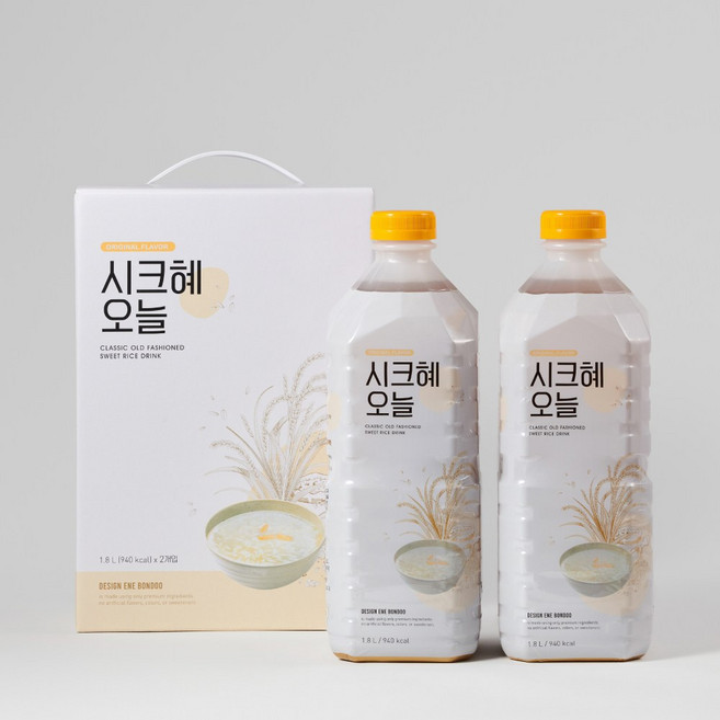 [샐러드보울] 시크혜 오늘 1.8L 2개입 대용량 느린 전통 수제 식혜 (실온)