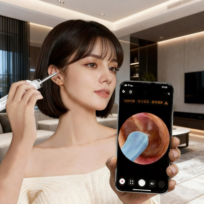 고화질 스마트폰 LED 내시경 귀이개 LED 조명 소프트헤드 Type-C 충전