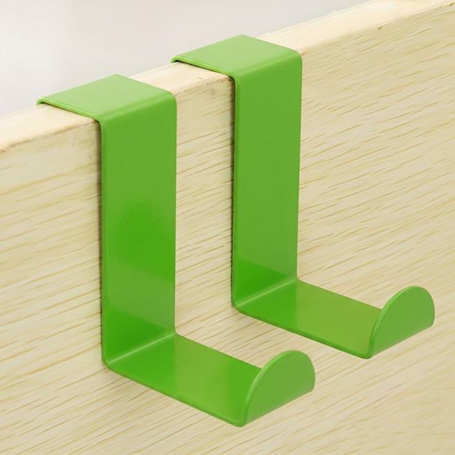 不銹鋼門後掛勾, 1個, L0104-綠色(2入 OPP袋裝), 綠色