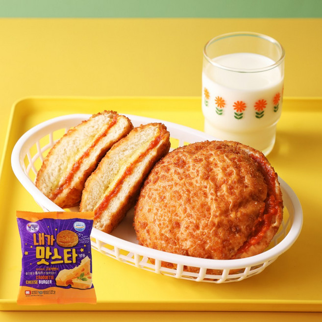 내가 맛스타 120g 버거 무인편의점 판매 1위 추억의 그 빵! 편의점 매점 간식 햄버거 고로케버거, 130g, 1개