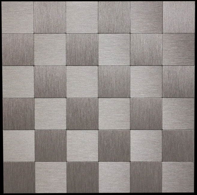 현대 접착식 메탈타일 스텐타일 알루미늄타일 주방데코타일 주방리폼타일, 1개, 체크타일(HMT99314)