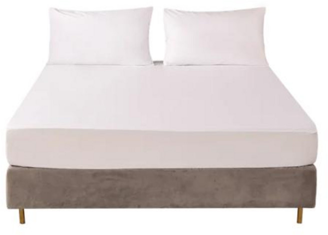 방수 매트리스 침대 커버 소프트 사계절 밴딩 누빔 미끄럼 방지 향균 통기성 무소음 부드러운 저지 완전 장착 시트, 없음