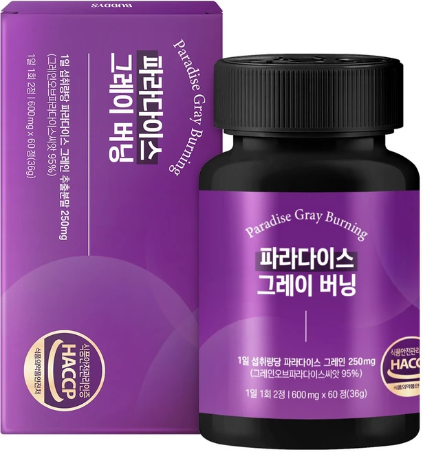 [정품] 파라다이스 그래인 버닝, 1개, 60정 - 쿠팡