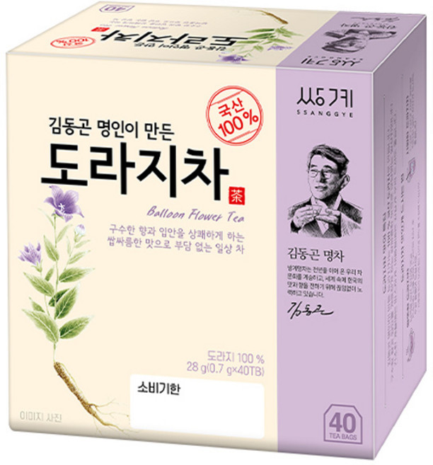 쌍계명차 도라지차, 700mg, 40개입, 1개