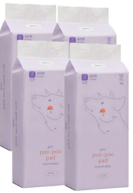 동원아르르 반려동물 푸푸 배변패드 무향, 50개입, 4개