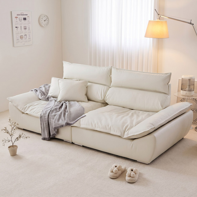 바우미스트 도모 각도조절 스윙등받이 실리콘 가죽소파