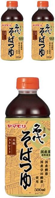 야마모리 나다이 일본 50년 전통 쯔유, 3개, 500ml