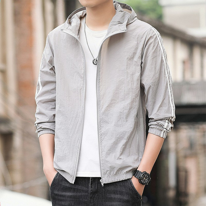 【台灣現貨】男生情侶款防曬衣夾克 輕薄透氣涼感外套 抗UV遮陽運動風衣 防風防水薄外套